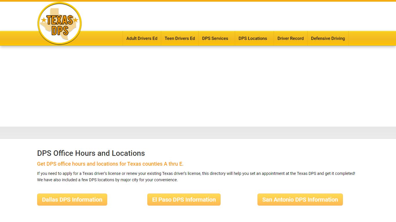 DPS Office hours and locations - DPS Texas